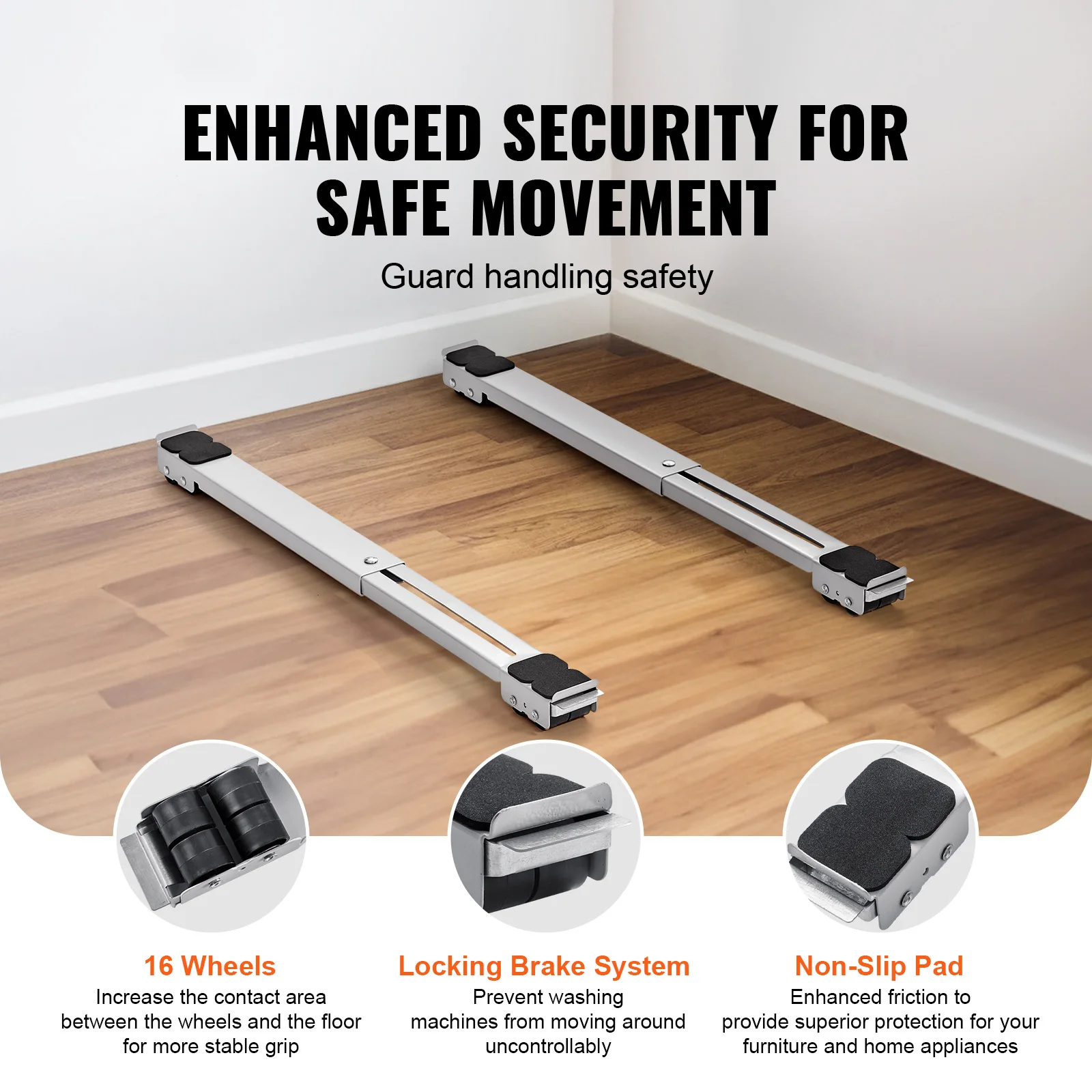 SucceBuy 660 lbs Adjustable Universal Washing Machine Stand Refrigerator Base Mount Mobile Roller Multifunctional Dryer Holder