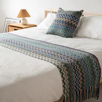 Taie d'oreiller floquée Boho, housse de coussin, doux, orange, vert, décoration de la maison, salon, chambre à coucher, 45cm, 45cm 2