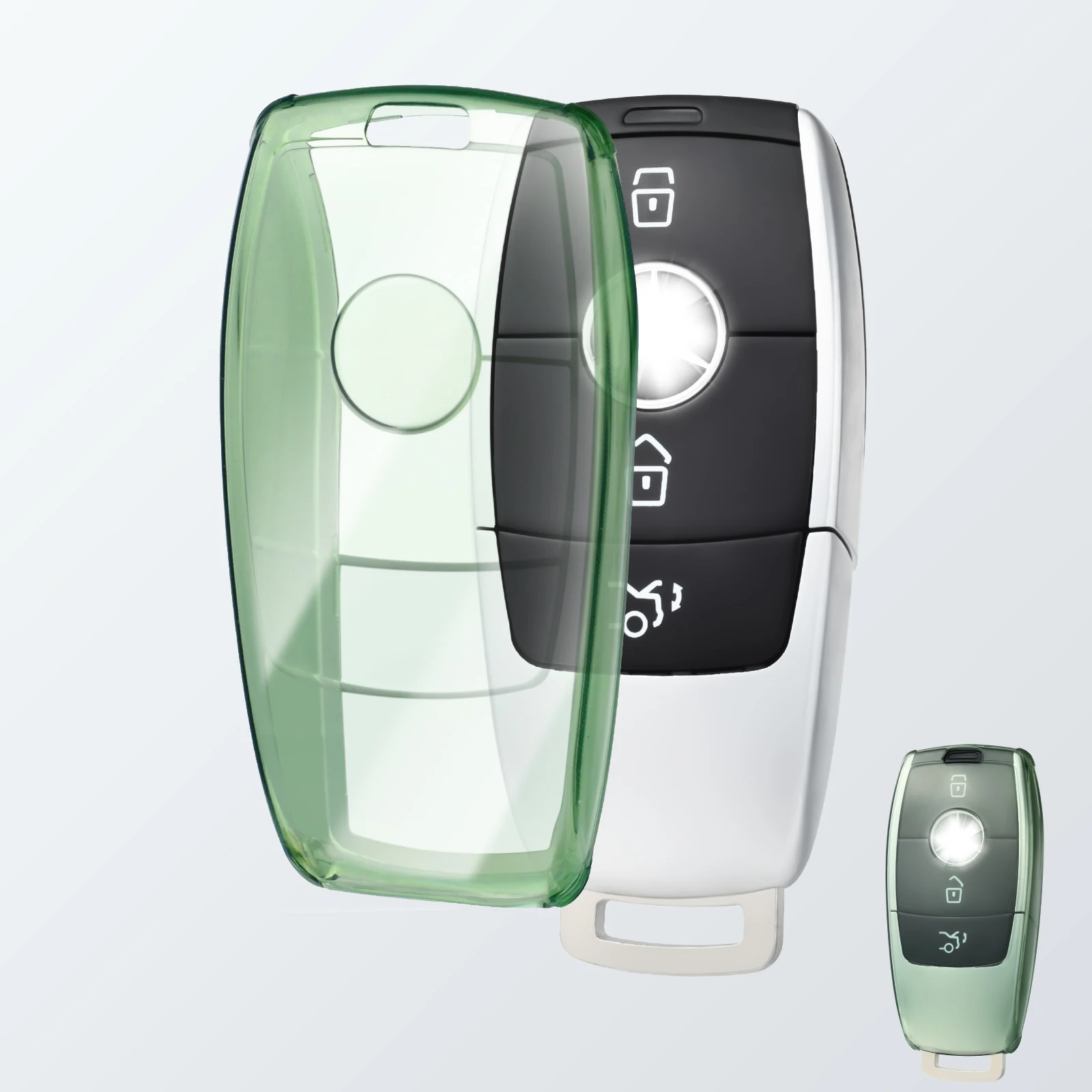 Sleek Transparent Car Key Fob Protector Cover