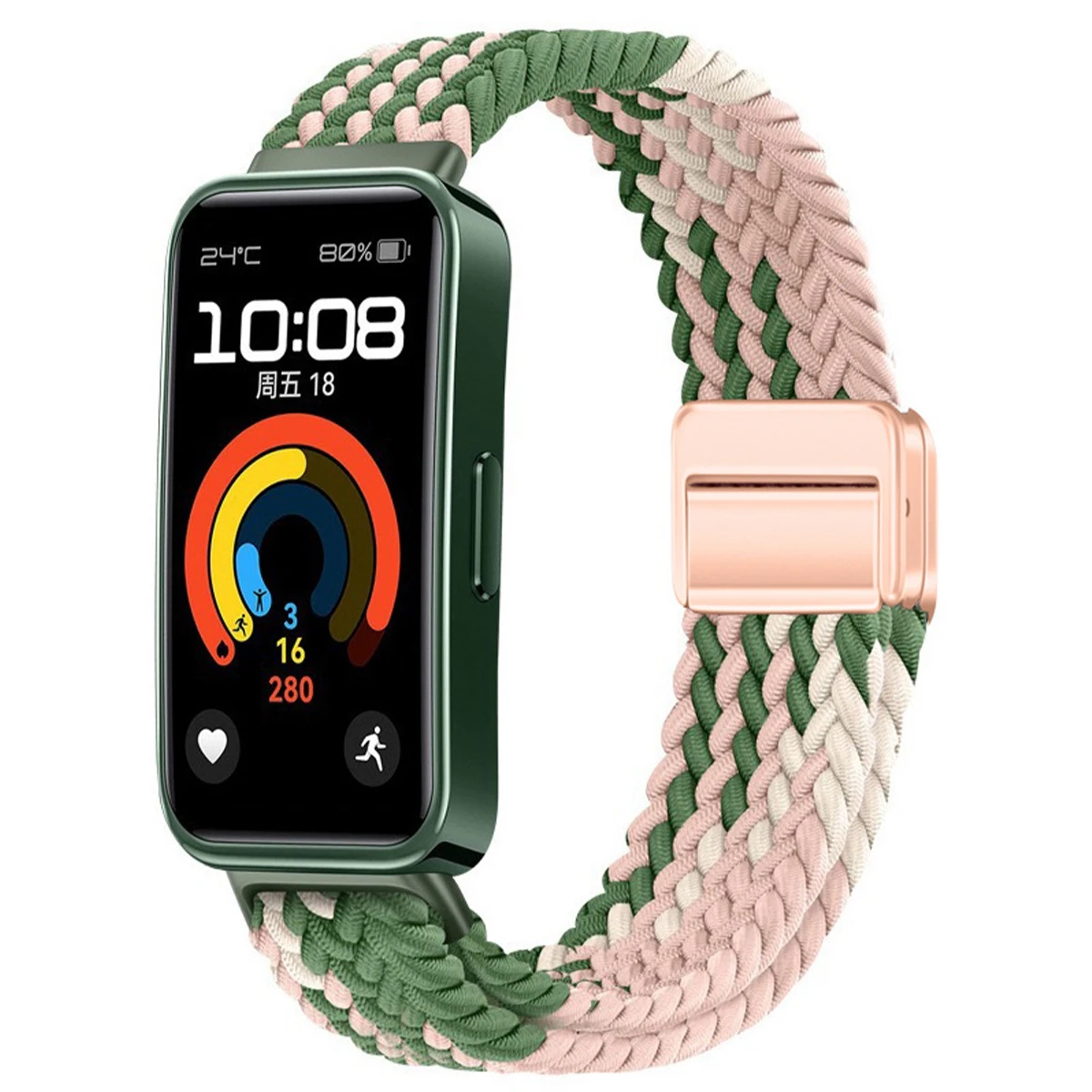 Braided Nylon Strap with Magnetic Buckle - Adjustable and Comfortable Watchband Accessories