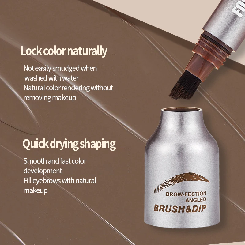 Wild Eyebrow Pencil Waterproof with Square Angled Brush Quickly Fill-in Sparse Brows and Hairline Naturally Dyeing Eyebrow Cream