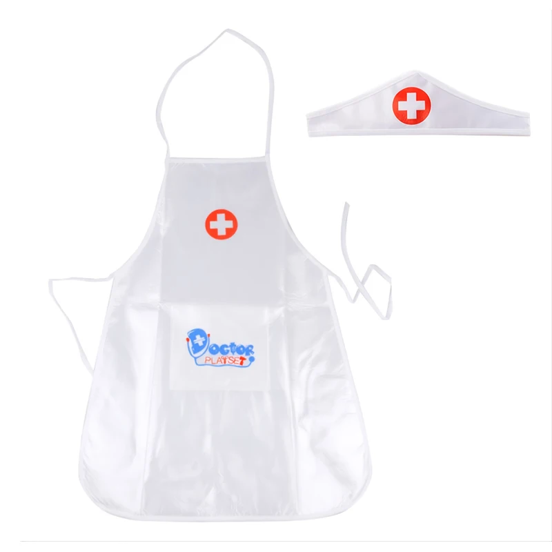 Doctor Play Set Doctor Costume Doctor Toys Kit Doctor Nurse Toys Children's Halloween Costumes Doctors White Apron Professional Performance Kindergarten Family Nurse Toys