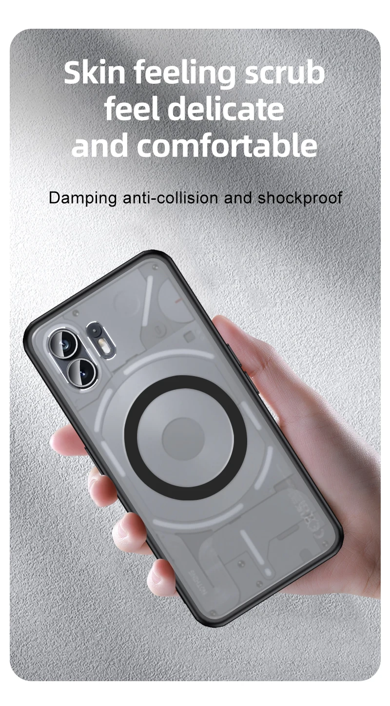 For Nothing Phone 2 1 Case Airbags Shockproof Magnetic Wireless Charging Case Shell For Nothing Phone2 Phone1 Protection Cover