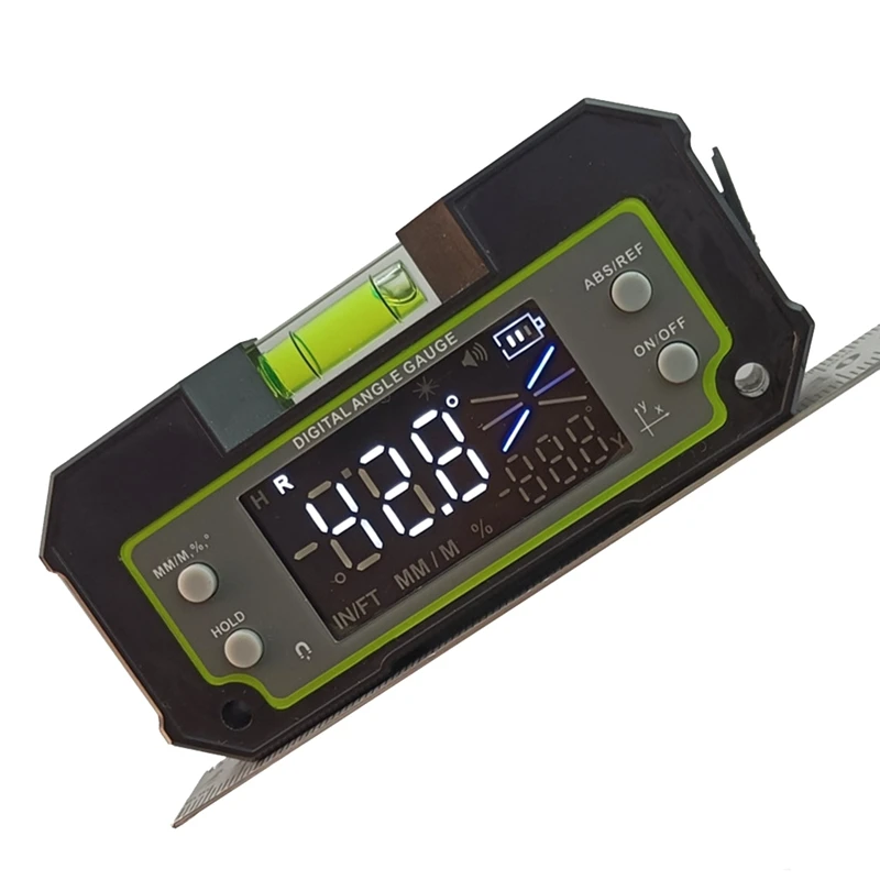 

1 PCS Bluetooth Level Inclinometer Dual Axis Digital Protractor Measuring Angle Ruler Biax Rechargeable Magnetic Level Box Black