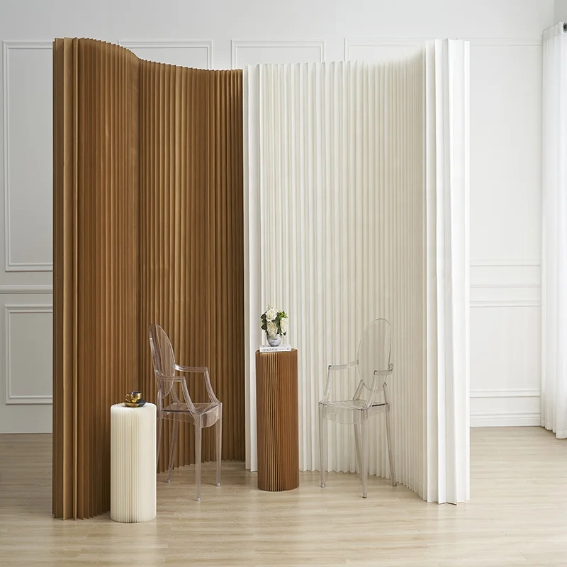 

Partition screen folding paper wall flexible stretchable photo exhibition office partition wall