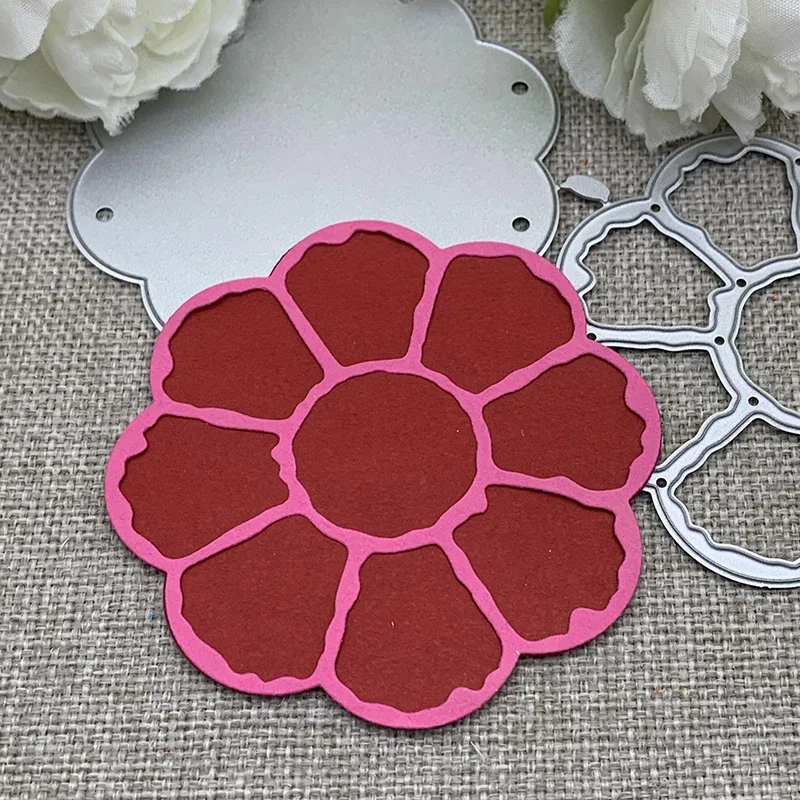Blumenrahmen-Dekoration, Metall-Stanzformen, Schablonen für DIY-Scrapbooking, dekorative Handarbeit, Stanzform, Schablonenform