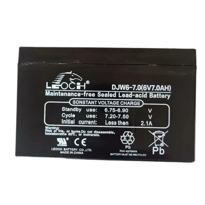 Battery Pack Power Supply Unit DJW6-7 6V 7.0AH Storage Battery Maintenance Free for Electric Vehicles