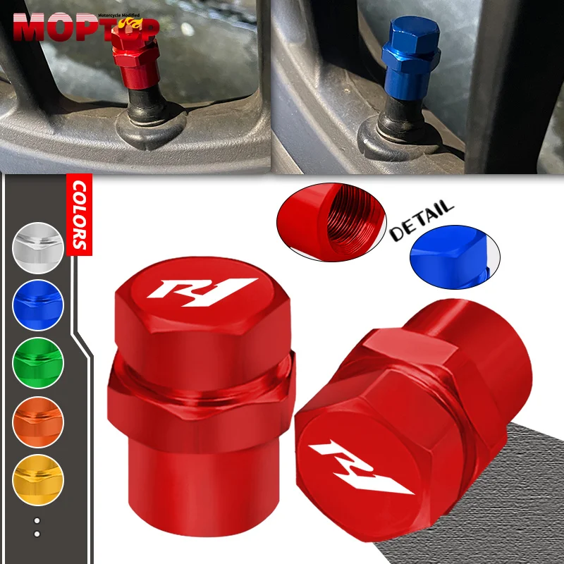 

For YAMAHA YZF-R1 YZF R1M YZFR1 Motorcycle CNC Wheel Tire Valve Air Port Stem Cover Cap Aluminum Airtight Cover Plug Accessories