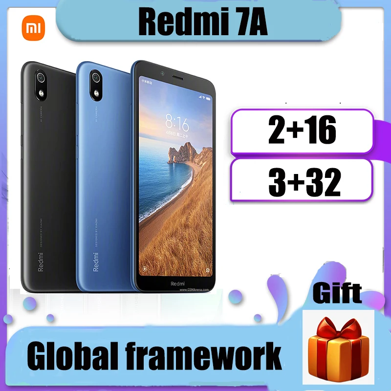 Смартфон Xiaomi Redmi 7A 3 Гб + 32 ГБ 4000 мАч процессор Snapdragon 439 экран 5 45 дюйма камера 13 МП