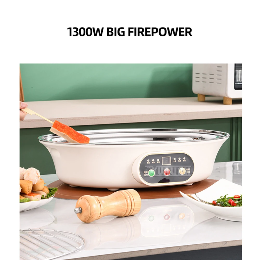 Stainless Steel Steamed Fish Pot Household Large Capacity Electric Steamer Double Layer Intelligent Steamer 6