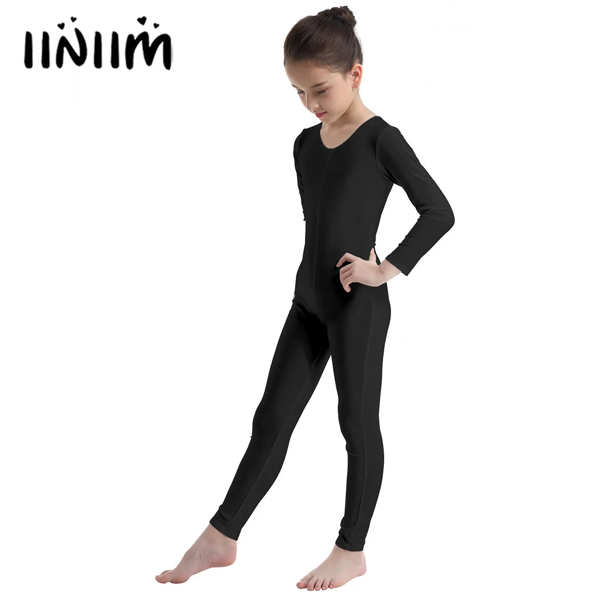 

Kids Girls Gymnastics Ballet Leotards Dancing Costume Unitard Dancewear Ballerina Leotard Jumpsuit Long Sleeves Ballet Dancewear