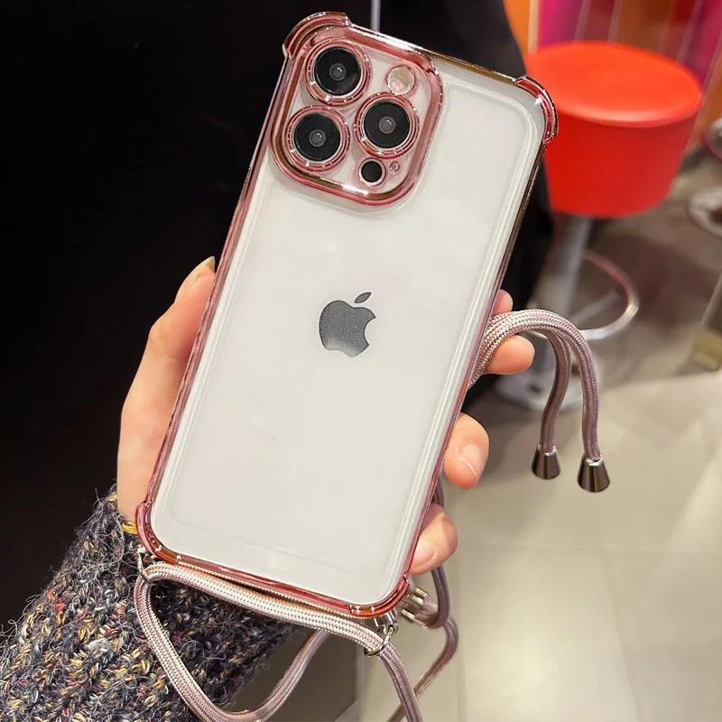 Elegant Crossbody Lanyard Phone Case with Shockproof Protective Cover