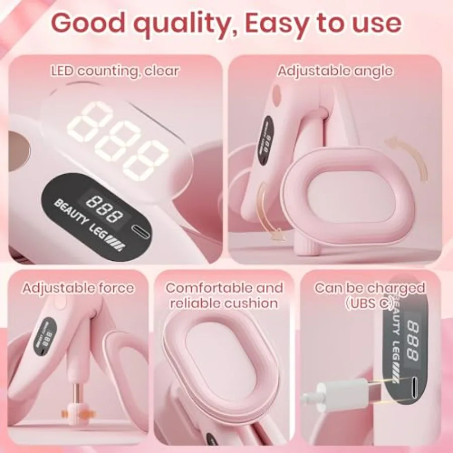 Thigh Master Exerciser for Women, 360°Adjustable Resistance Inner Pelvic Floor Muscle Thigh Exerciser and Back Training Rope -50