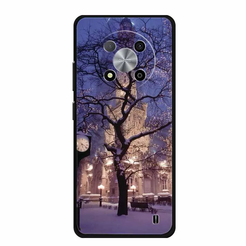 Luxury Soft Silicone TPU Phone Cover with Cartoon Floral Design - Protective Case