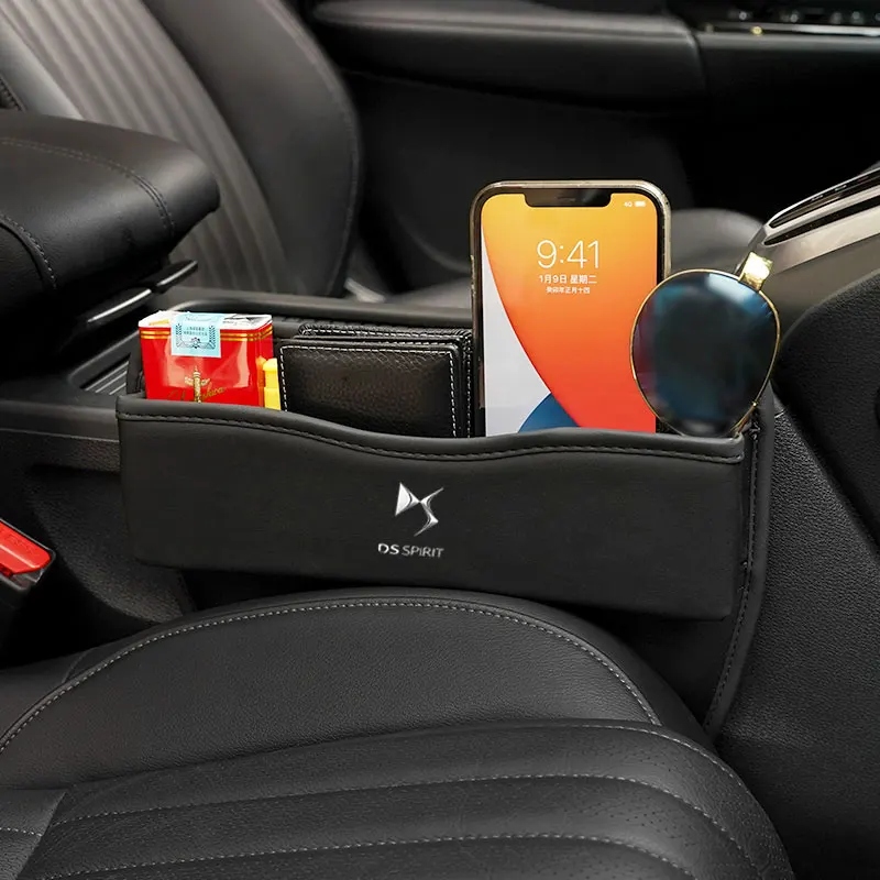 

Car Leather Seat Slot Storage Box Gap Plug Storage Organizer For Citroen DS SPIRIT DS3 DS4 DS4S DS5 5LS DS6 DS7 DS Car