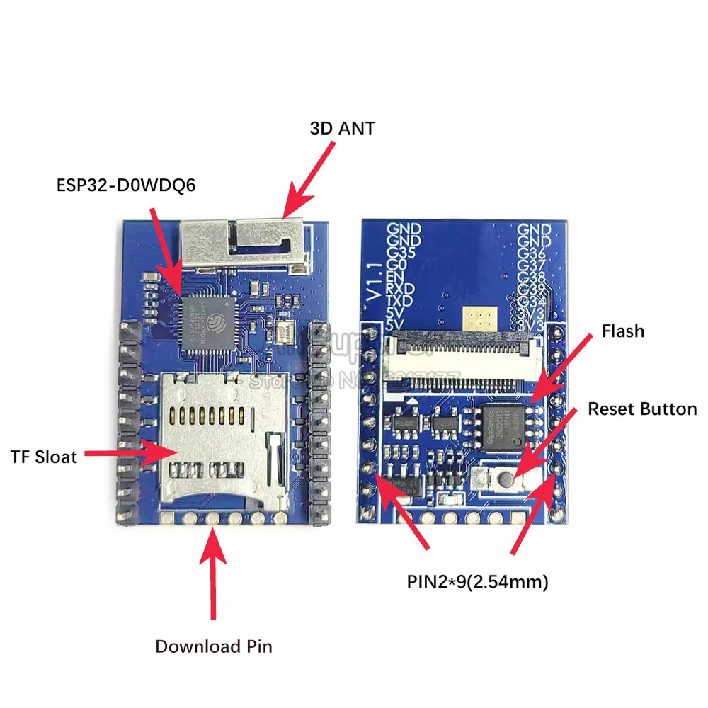 OV2640 ī޶  ִ ESP32 ķ ŰƮ 66 120 160  WiFi ī޶, 4MB ÷ 650nm 850nm ߰ ð DVP 24  2MP 2.4GHz