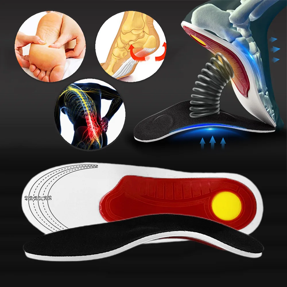 Arch Support Brace Orthotic Insole Arch Support Flatfoot Orthopedic Insoles for Feet Ease Pressure of Air Movement Damping Cushion Padding Insole