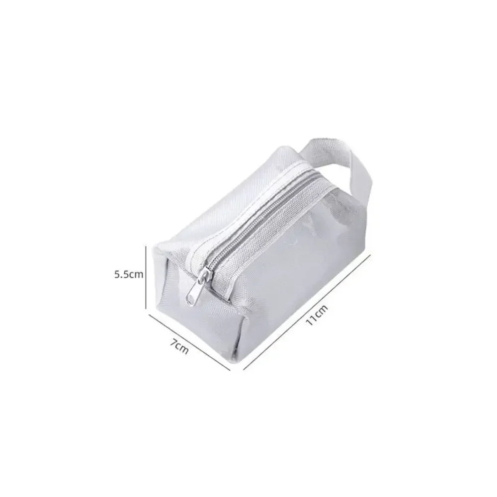 Storage Bag Cosmetic Bag Cosmetic Storage Bag Makeup Bag Cosmetic Case Product Storage Bag Large Capacity Key Bags Transparent Cosmetic Bag Square Mesh Storage Pouch Mini Zipper Coin Purse Mini Wash Bag Stationery Case