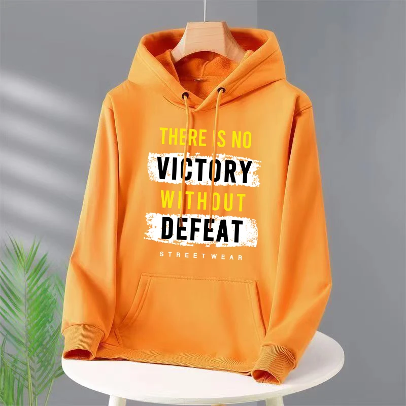 

There is no victory Without Dfeat Fashion Women Hoodie Casual Hip Hop Hoody Female Harajuku O-Neck Tops Kawaii Cothes
