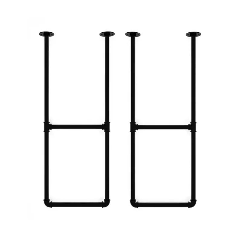 רשימת החלפה - מדף שחור לתקרה בגודל 37 אינץ', 2 זוגות בצורת U