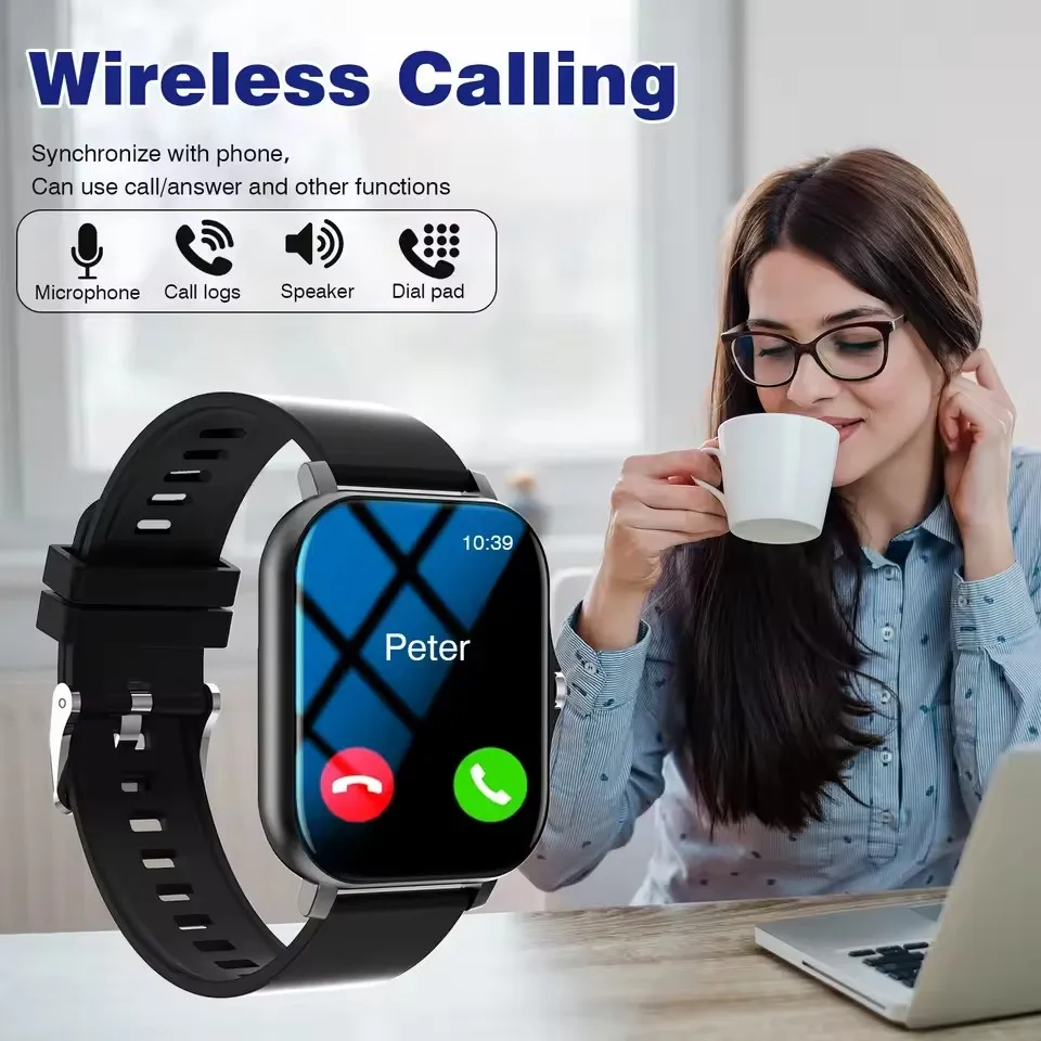 2025 New Sports Smart Watch 1.83''HD Screen Wireless Call Message Reminder Heart Rate Music Waterproof Smartwatch For Men Women 2