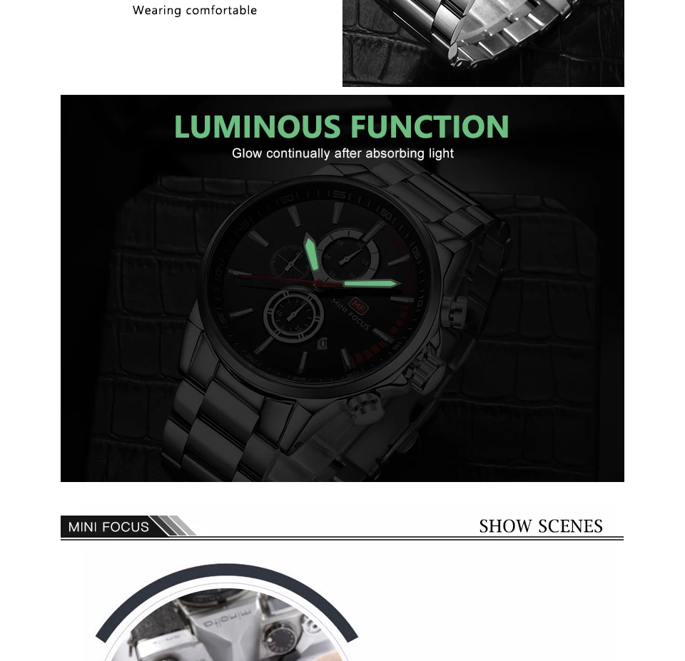 Montre à quartz MINI FOCUS pour homme étanche_voghion.com