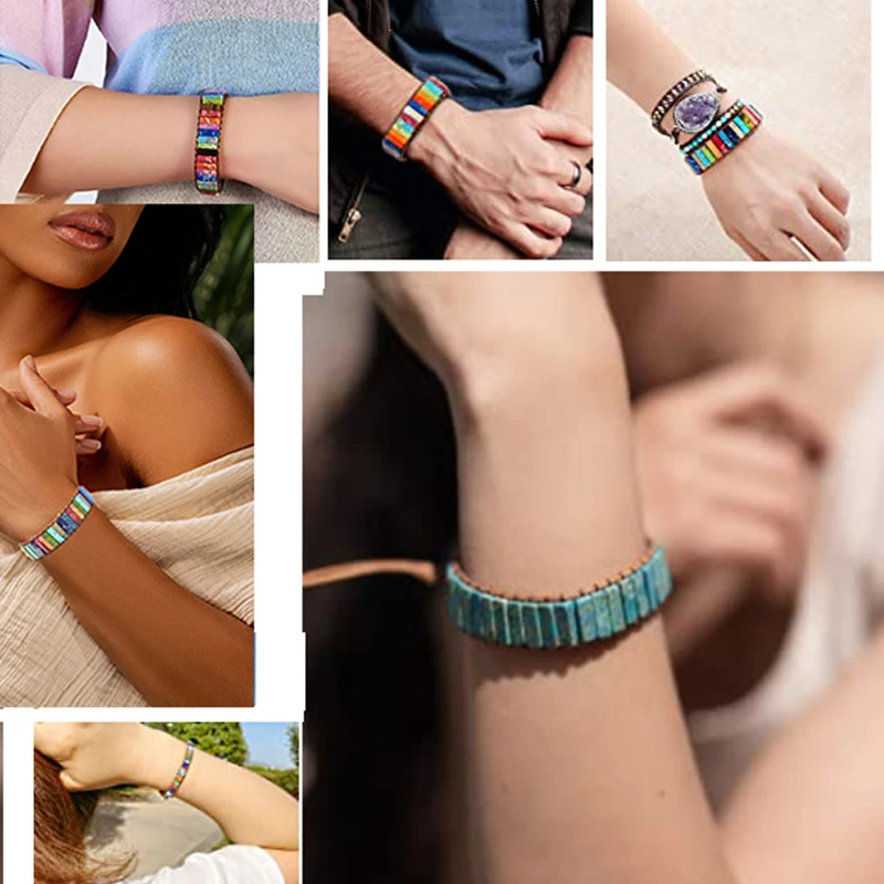 Multicolor Natural Gem Leather Tibetan Gypsy Adjustable Bracelet Bead Leather Wrap Bracelet Jewelry Collection stone bead bracelet natural stone bracelet beaded bracelet