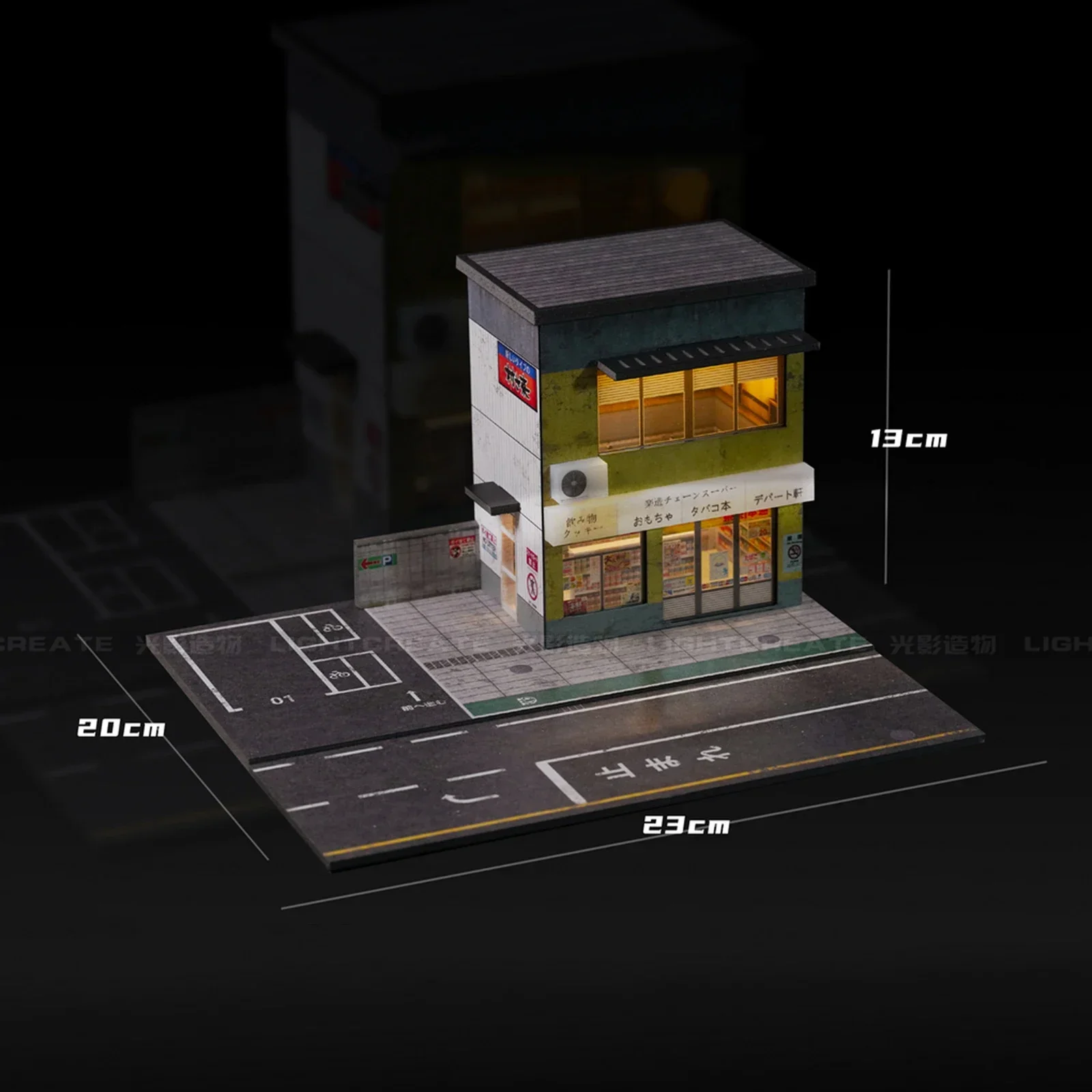 1/64 Diorama Car Garage Model City Street Coffee Shop Repair Workshop Scene Model Xmas gifts 5