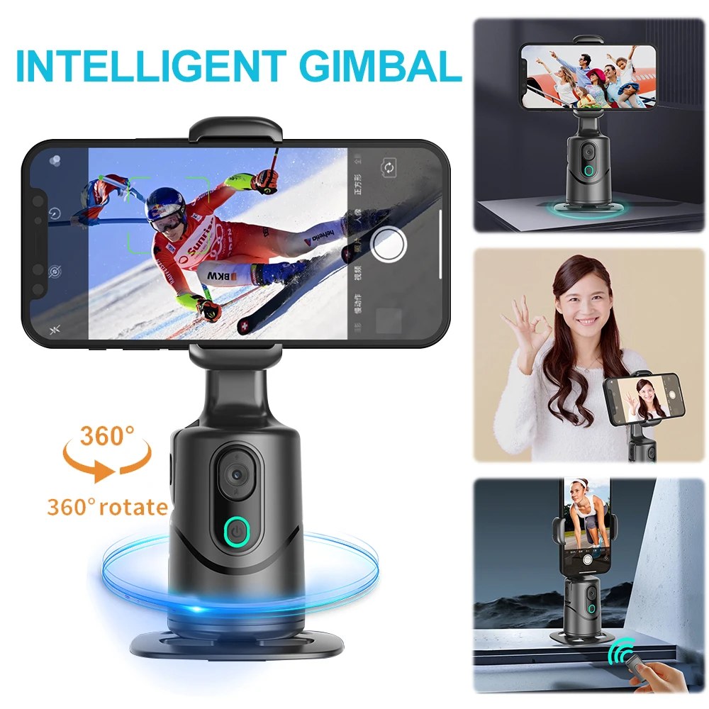 Auto Face Tracking Tripod 360° Rotation Auto Tracking Phone Holder Face Tracking Phone Tripod Holder for Tiktok Video Recording 1 Auto Face Tracking Tripod 360° Rotation Auto Tracking Phone Holder Face Tracking Phone Tripod Holder for Tiktok Video Recording 1