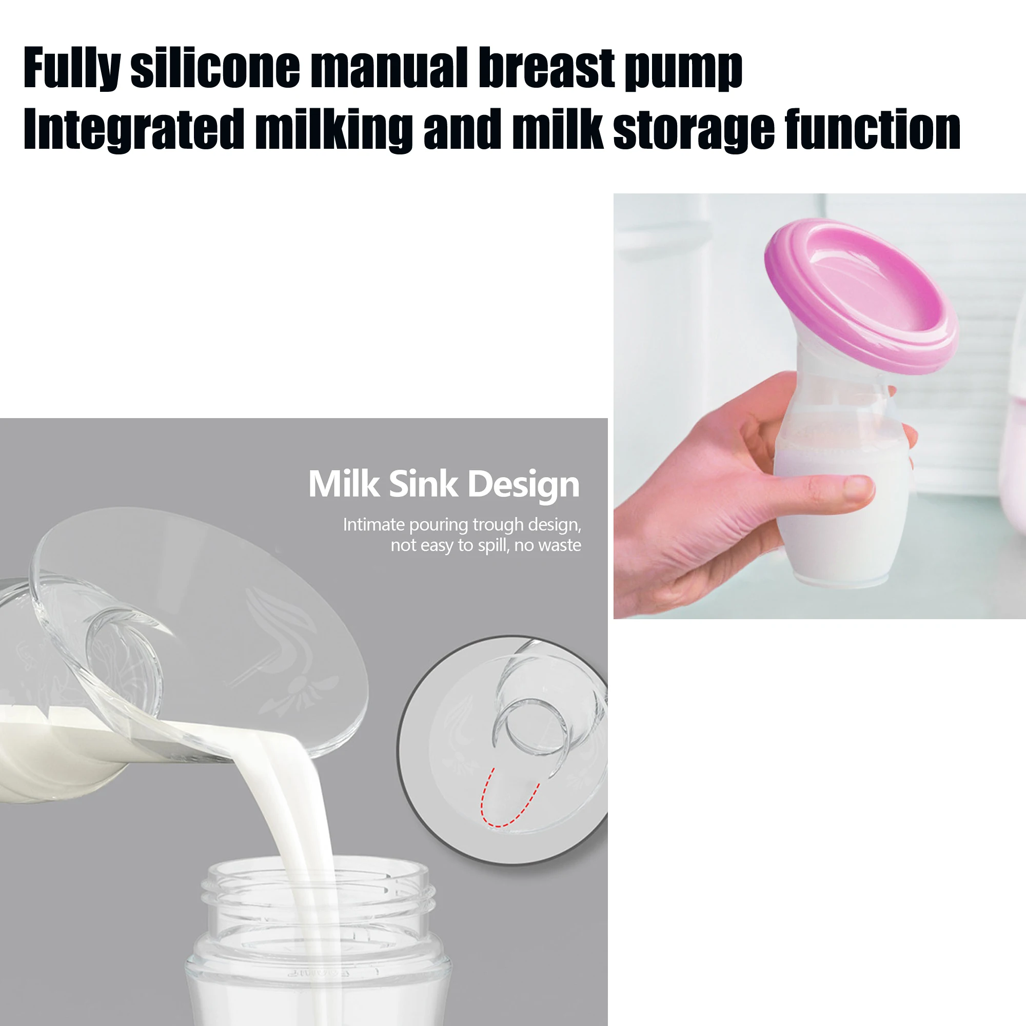 Baby Feeding Manual Breast Pump Partner Breast Collector Automatic Correction Milk Silicone Pumps Maternity Products breast pump breast milk catcher