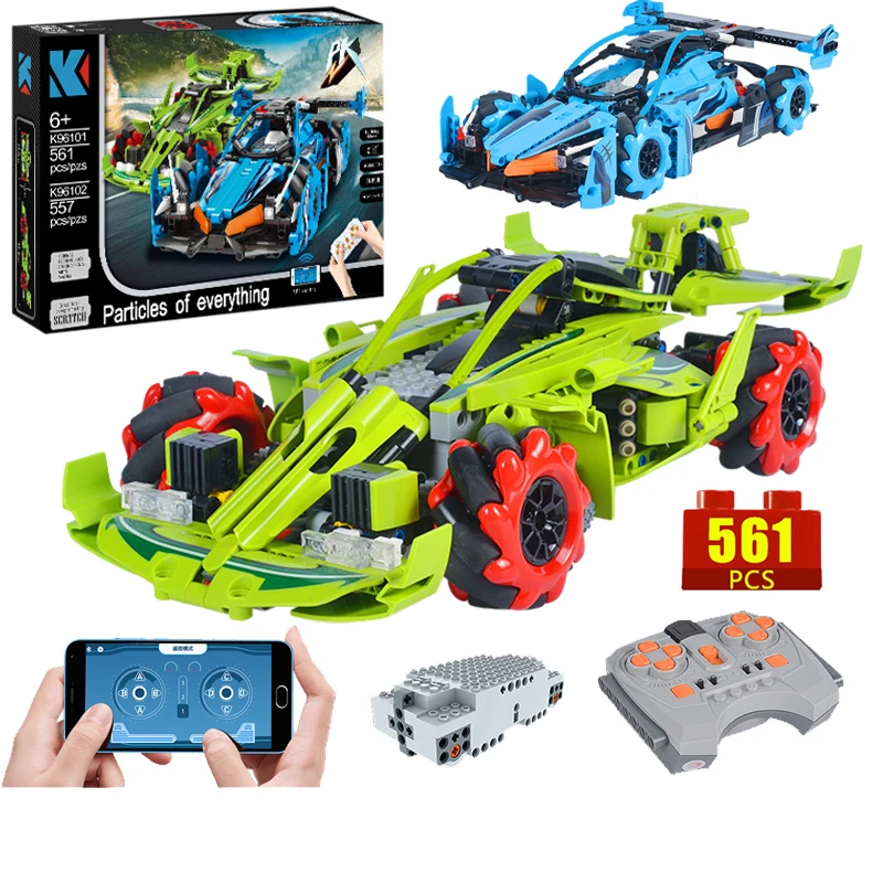 

K96101 Technical Moter Power APP Remote Control Bricks Building Blocks Super Racing Car Program Rotation Toys Assembling Gift