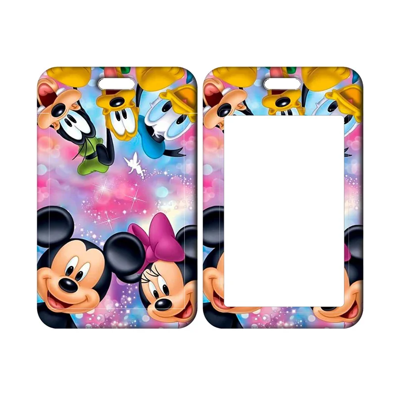 Disney Stitch Topolino Porta carte Cordini Porta carte Minnie Tracolla per portachiavi Porta bambini Porta badge Porta carte Boy Girl 5