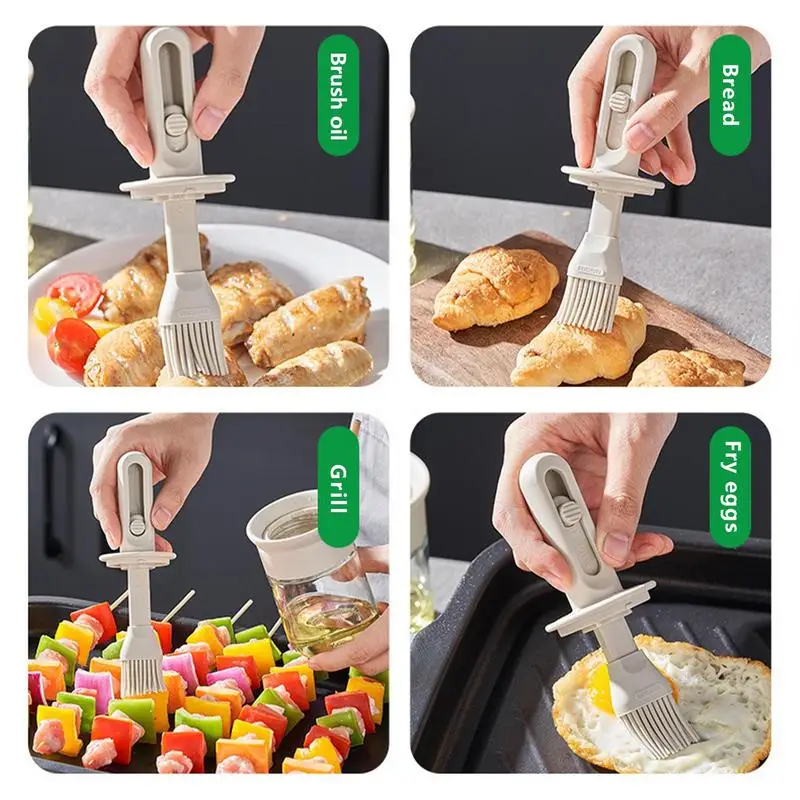 Kitchen Oil Brush Oil Bottle Seasoning Bottle High Temperature Air Fryer Oil  Brush Electric Grill Pan Barbecue Brush Oil - AliExpress