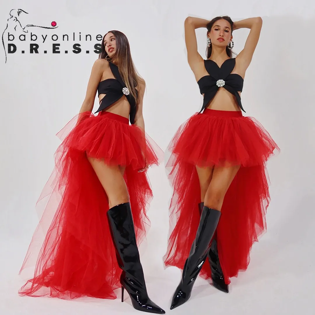 Waist Cinching Flattering Petticoat For Women Long Tulle Skirt Adult Waves Underskirt Cocktail TUTU Skirt Goth