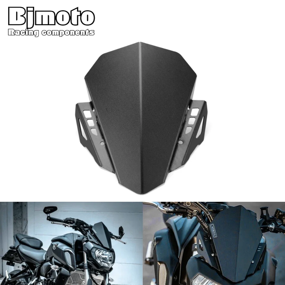 

New Motorcycle Street Bike Windshield Windscreen For Yamaha MT-07 FZ-07 2018 2019 2020 High Quality Aluminum Wind Shield