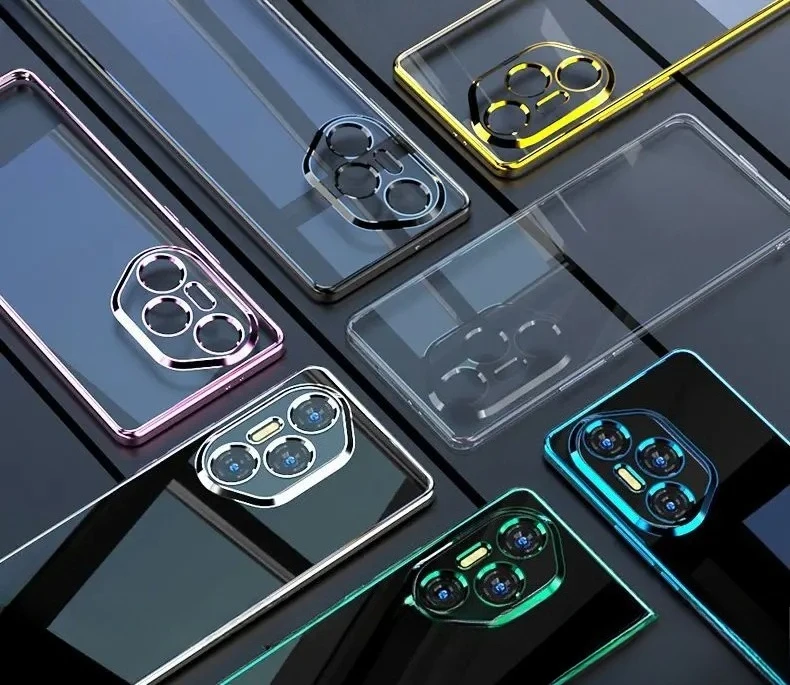 Sleek Electroplating Transparent Shockproof Silicone Phone Case