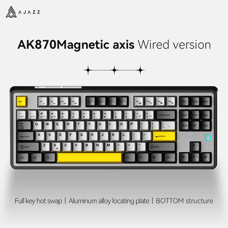 Ajazz AK870 Magnetic Switch Mechanical Gaming Keyboard RGB Backlit