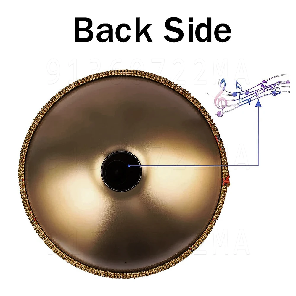 432Hz/440Hz 12 note handpan drum instrument D minor 22 inch tambor yoga music drum for beginners meditation steel tongue
