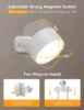 LED Magnetic Wall Sconce Lights,Rechargeable Dimmable Wall Mounted Lights with Remote, 360° Rotation Wall Mount Lamp for Bedroom 3