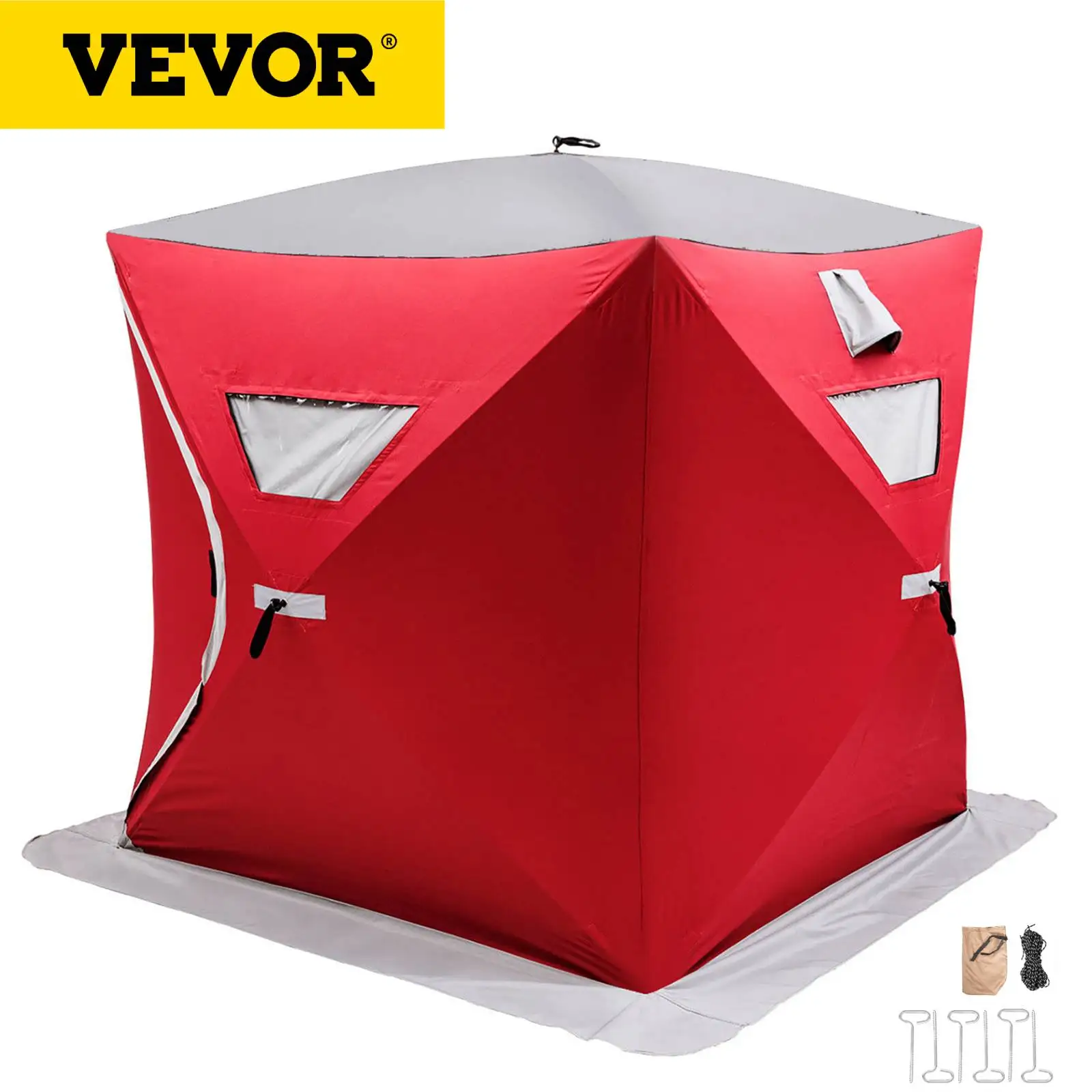 VEVOR Ice Fishing Shelter Portable Pop Up Waterproof and Windproof Tent Easily Set Up for