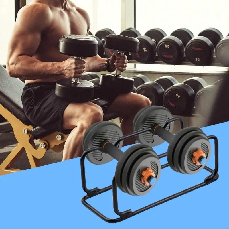 Porta Manubri Palestra Supporto Per Manubri Con 4 Ripiani - Telaio Ad A Con Manico Per Palestra Casa Supporto Manubri Compatto