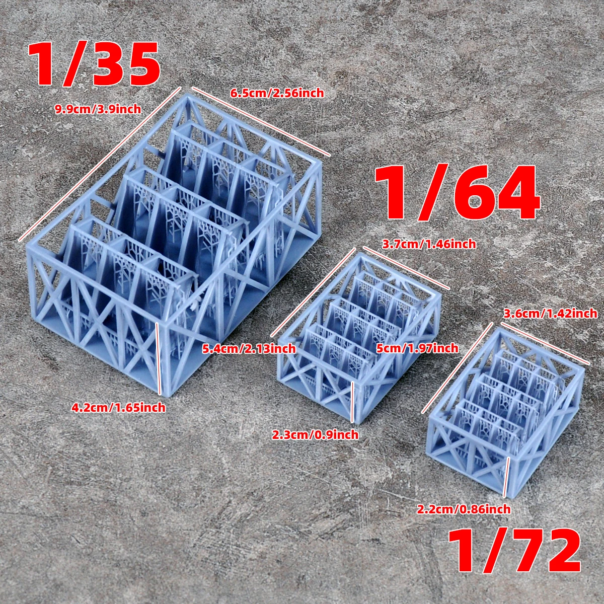 조립식 플라스틱 선반 상품 선반 창고 선반 건축 모형 소프트 장식 디오라마 스케일 모형 키트 1/72 1/64 1/35