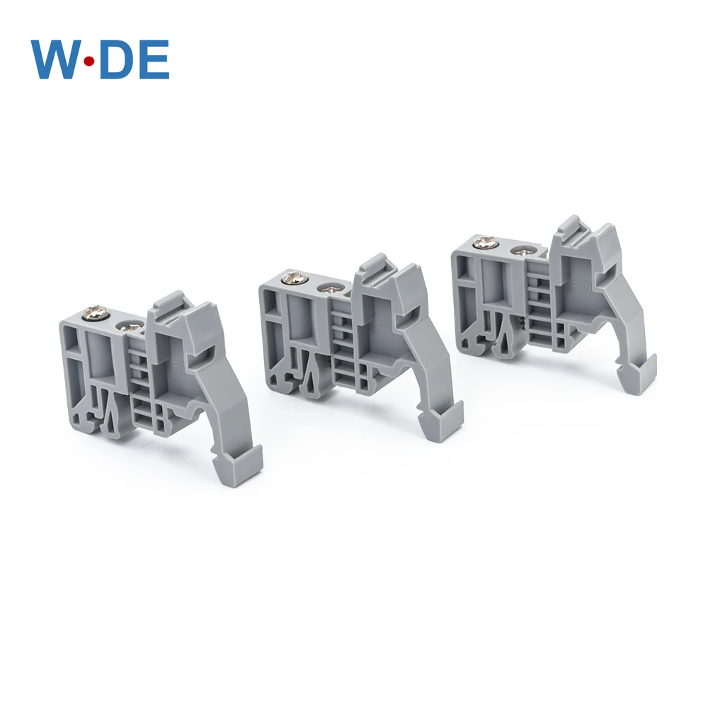 End Stop para Blocos Terminais Trilho Din Suporte e uk e e Uk2 Fabricante 100 Pcs