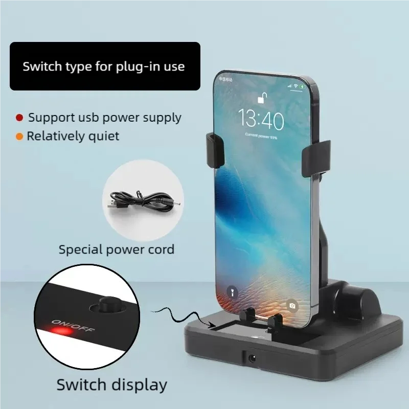 Desk Phone Swing Device Automatic Shake Wiggler Step Mobile Phone Pedometer Brush Stepper Holder Support Smartphone Bracket