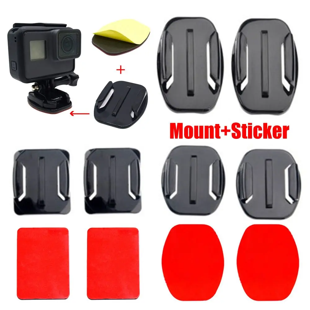 

Sports Base Helmet Car Holder Flat Curved Mounts Adhesive Sticker Pad For GoPro Hero Xiaomi Yi 4K