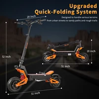 Trottinette électrique pliable TOURSOR X5 Pro, moteur 6000W, vitesse 85 km/h, autonomie 70 km, batterie 60V/35AH, pneus 11 pouces, pour adultes 6
