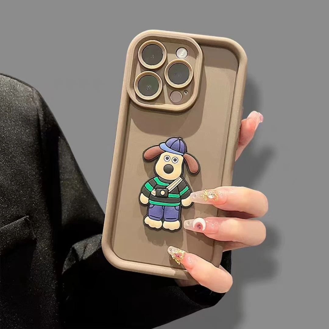  Cute Cartoon Liquid Soft Silicone Phone Case for