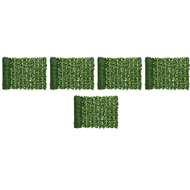

5X Artificial Sweet Potato Leaf Privacy Fence Artificial Hedge Fence Decoration, Suitable For Outdoor Decoration, Garden
