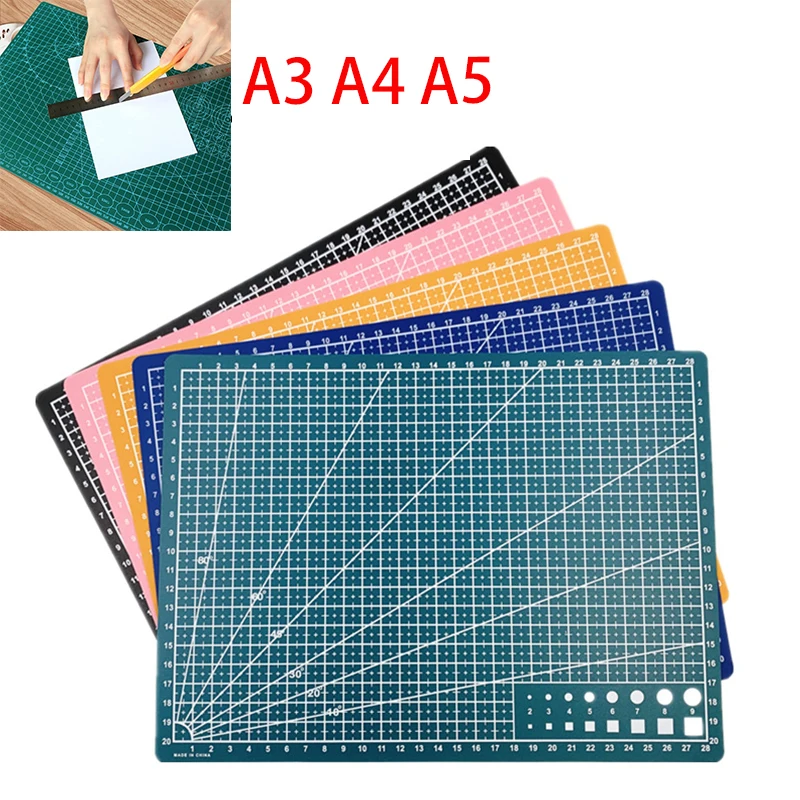 A3 A4 A5 PVC Cutting Mat Workbench Patchwork Cut Pad Sewing Manual DIY Knife Engraving Leather Cutting Board Side Underlay cutting mat cutting pad