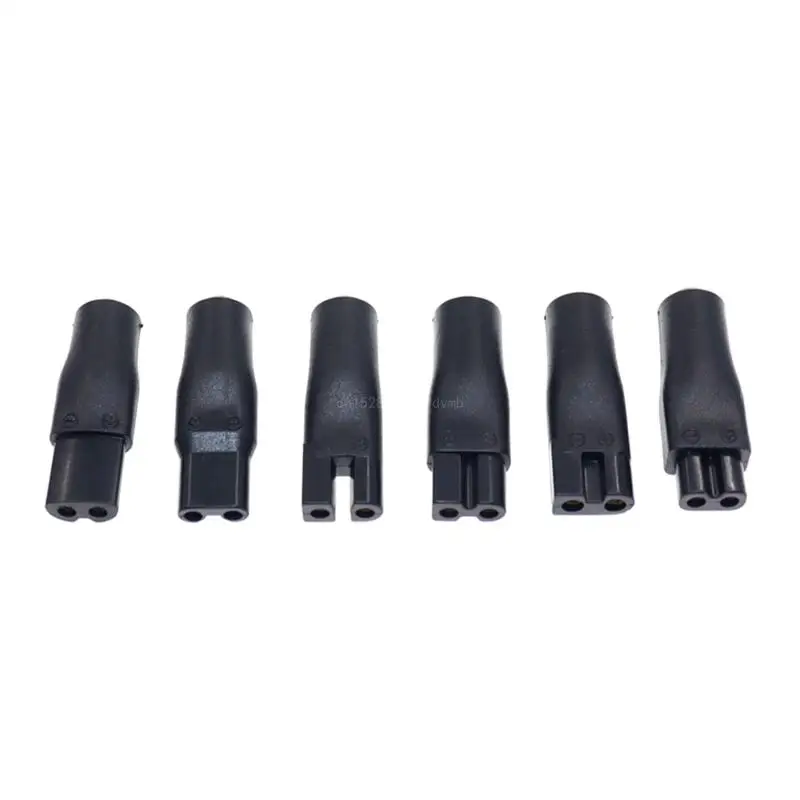 전원 플러그 용 5.5x2.1mm 남성-C8 테일 암 어댑터 커넥터 면도기 헤어 클리퍼 용 케이블 변환 플러그